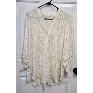 Lush Blouse Cream Gold Size XXL